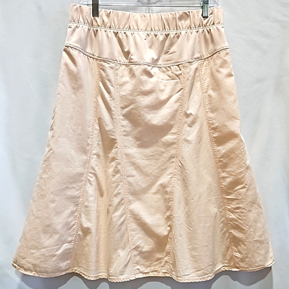 Gap, Maternity, Skirt, Pale Pink, Blush, Decorative Stitching, Sz 4, Cotton